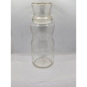Vintage Mr. Peanut 75th Birthday Anniversary Glass Jar 1991 Embossed